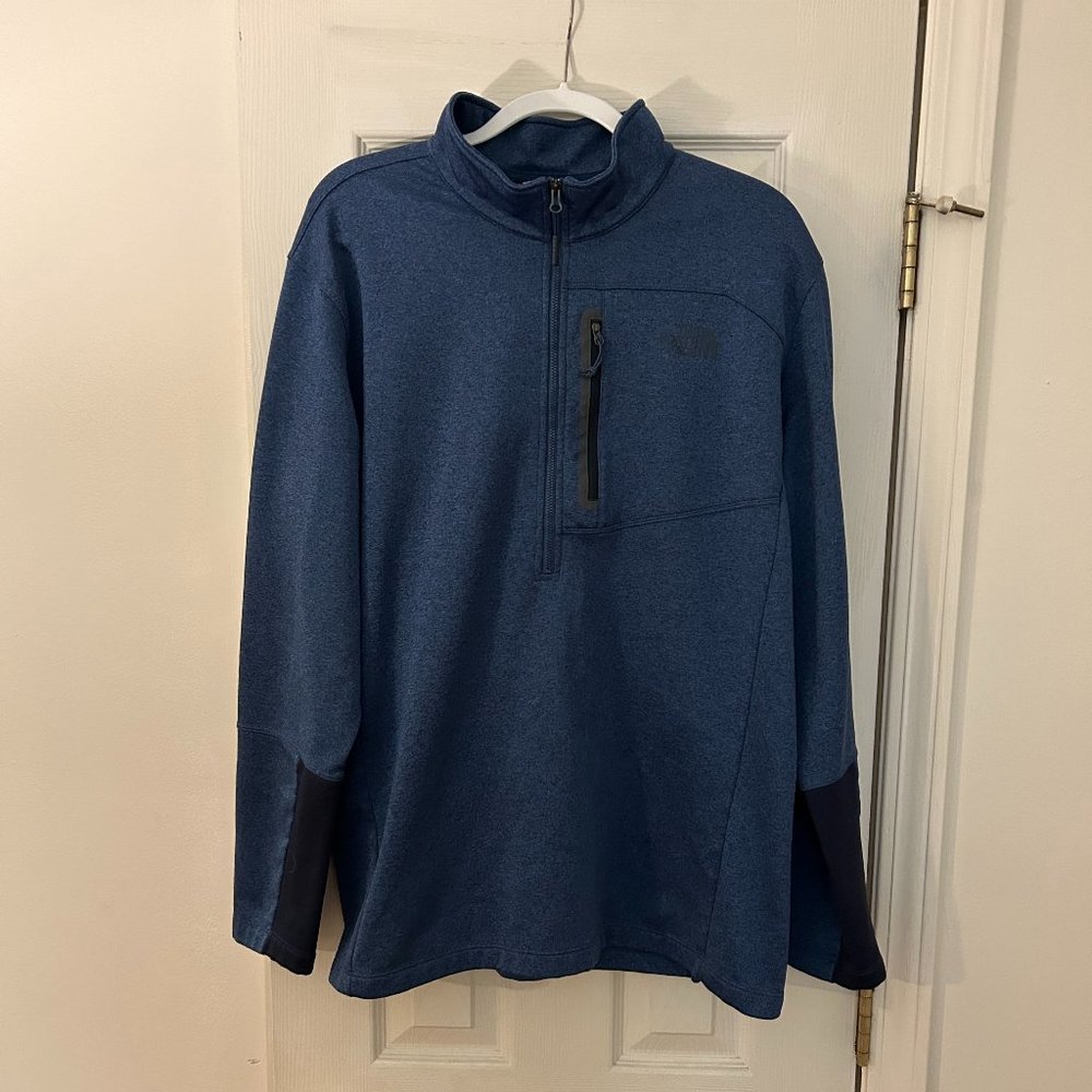Blue Northface quarter zip